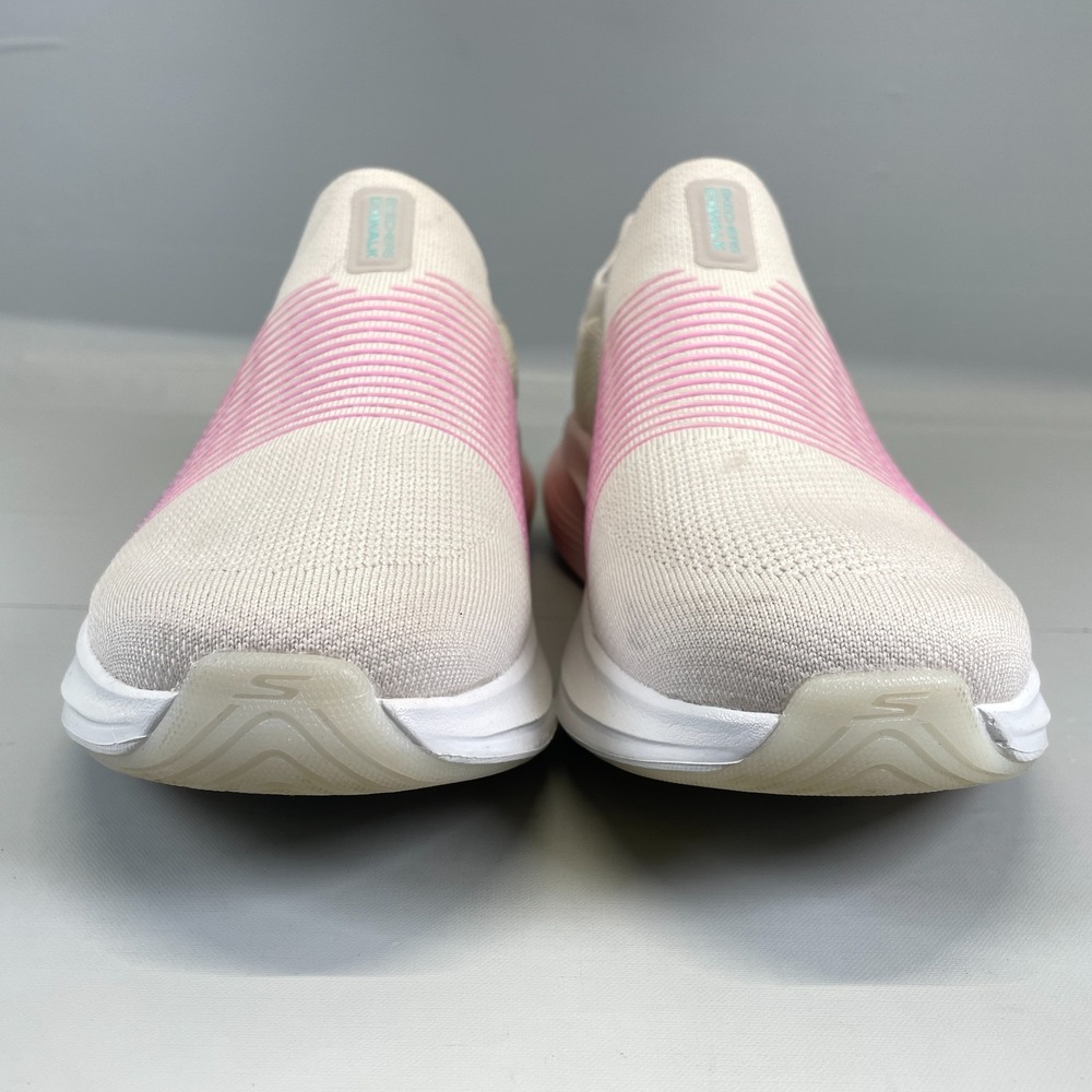 Skechers Go Walk Max Walker Sally Shoes Womens Size 9 Beige Pink Mesh Sneakers View 3